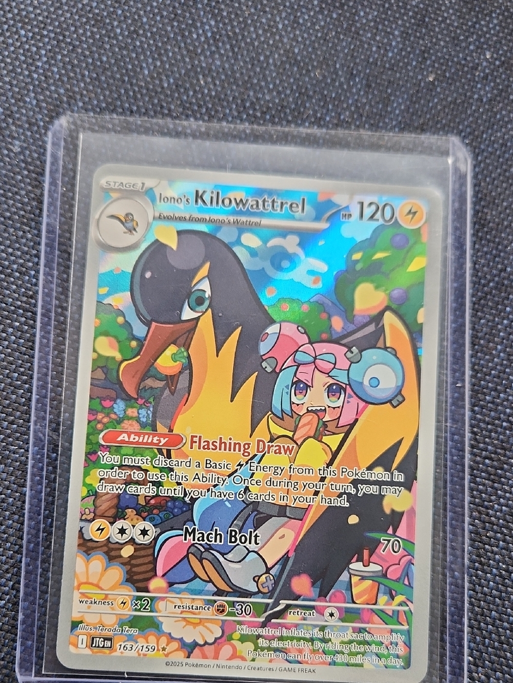 Ionos Kilowattrel 163/159 Pokemon Scarlet & Violet Journey Together NM